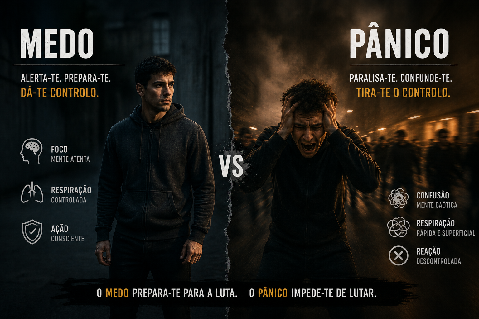 A diferença entre o medo e o pânico