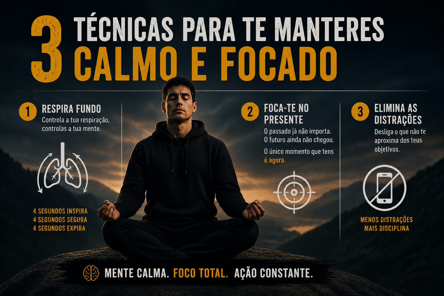 3 técnicas de respiração para te manteres calmo e focado