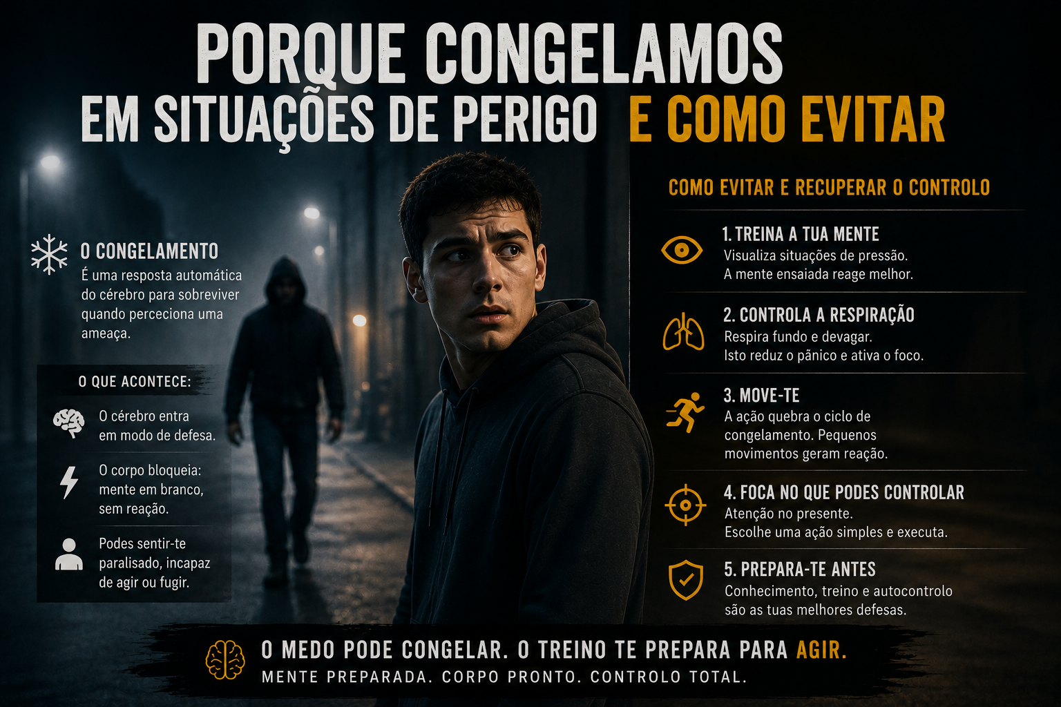 Porque congelamos em situações de perigo (e como evitar)